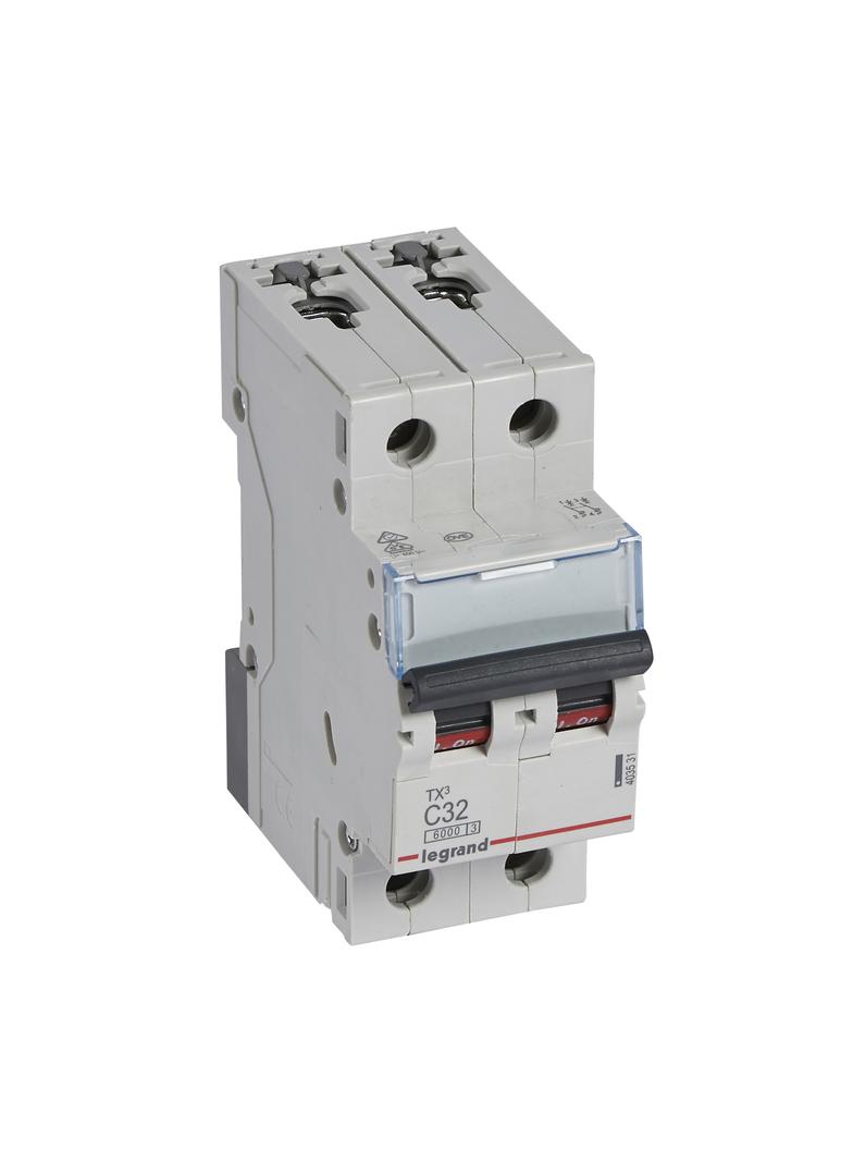 Wyłącznik Nadprądowy S 302 2P C32A 6kA TX3 403531 LEGRAND