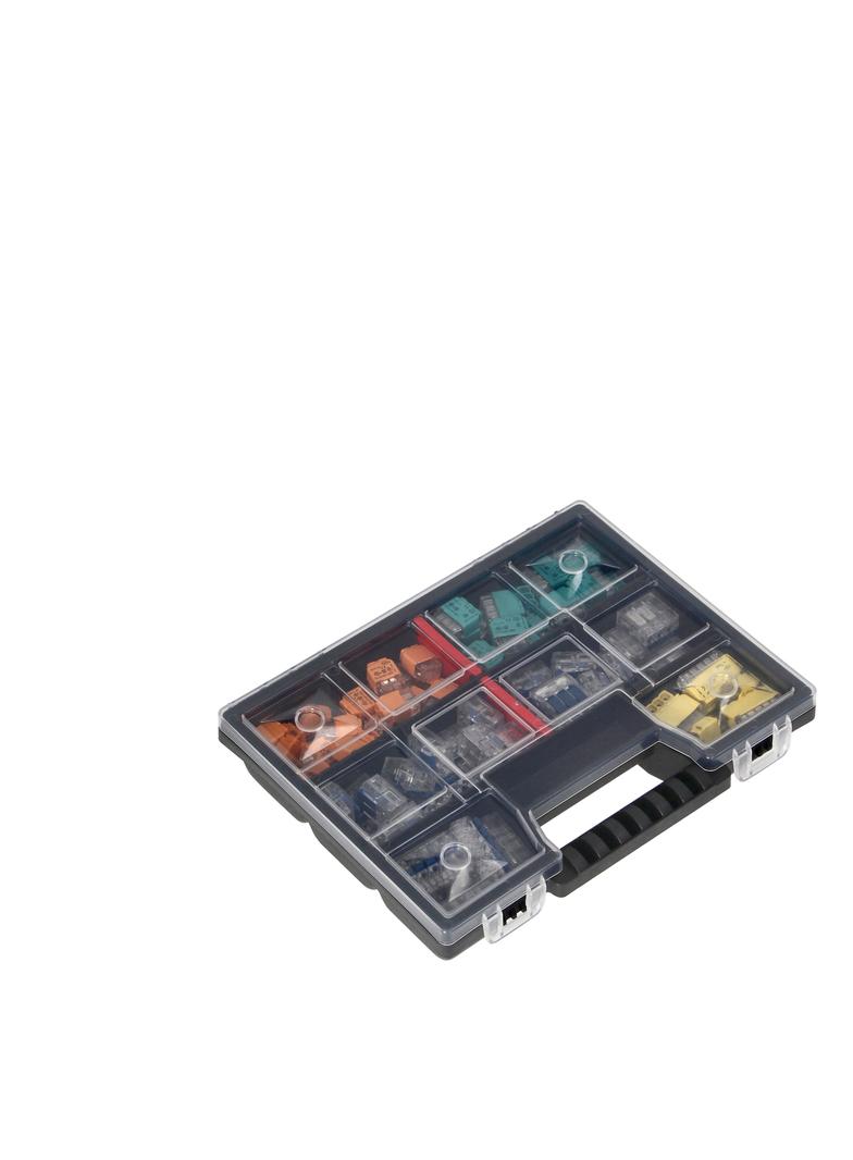 Zestaw złączek instalacyjnych Apartment Premium 109 sztuk. Wciskane: 30x 2-przew. 30x 3-przew. 12x O