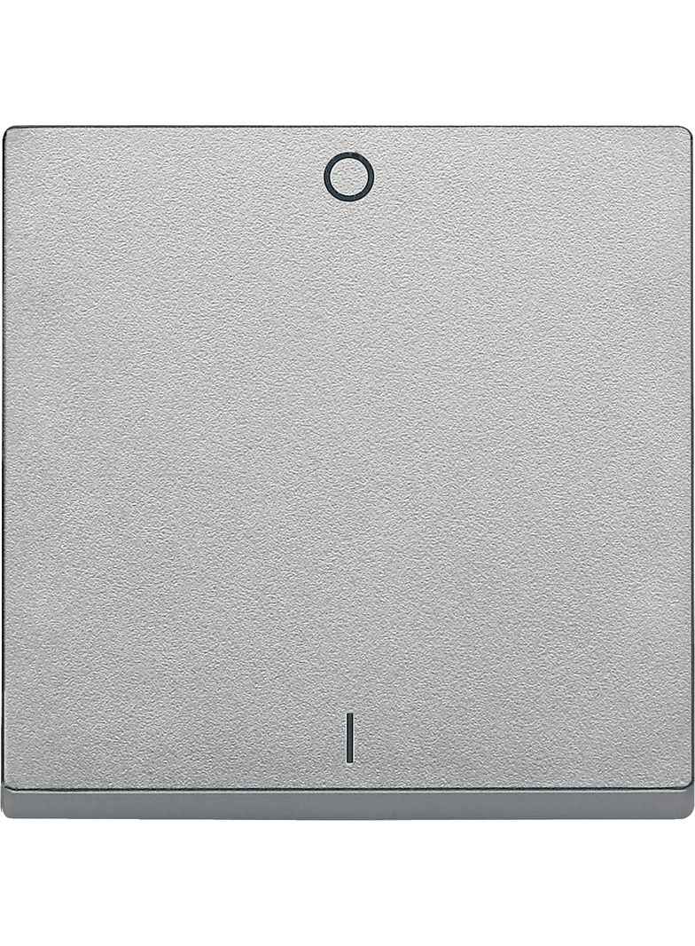 Merten, System M, klawisz pojedynczy z oznaczeniem ''0/1'', aluminium