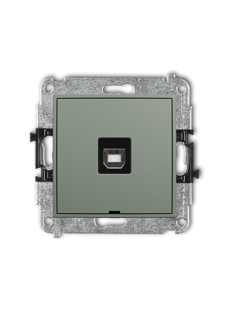 ICON Gniazdo pojedyncze USB typ A-B 2.0 szałwiowy 61IGUSBBO-3 KARLIK