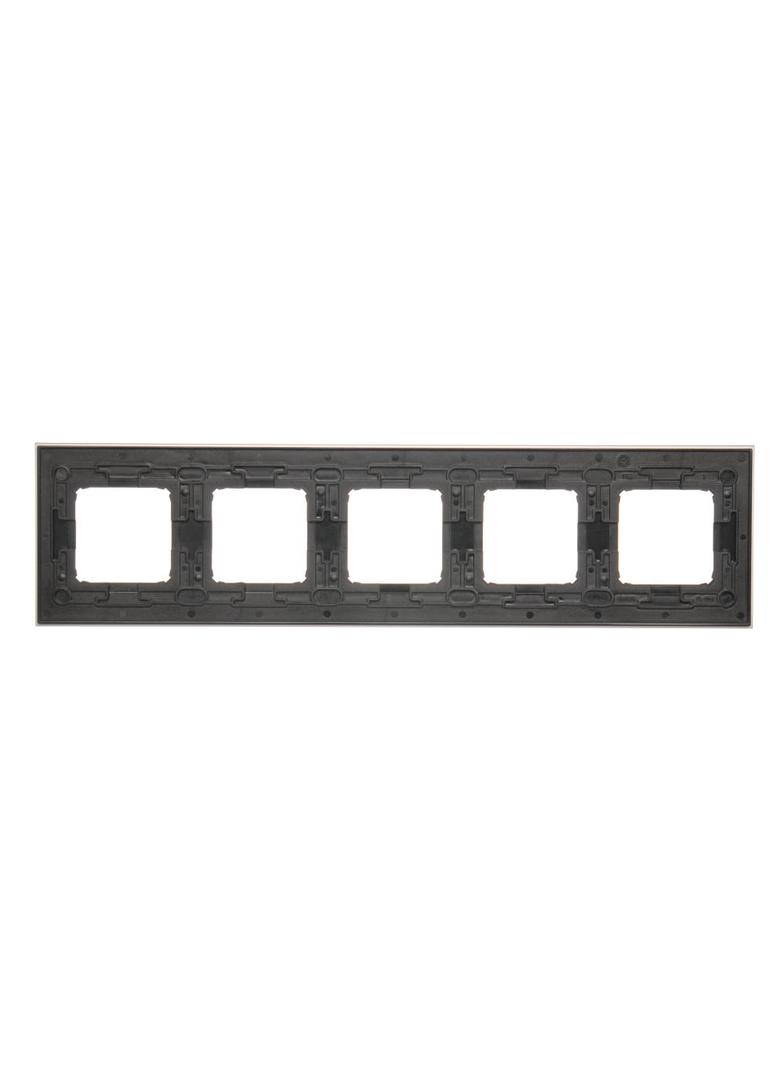 Simon 54 Nature Ramka 5-krotna Nature-Metal INOX KLASYCZNY IP20/IP44* (*IP44-należy zastosować zestaw uszczelek DUN5) DRN5/77 KONTAKT