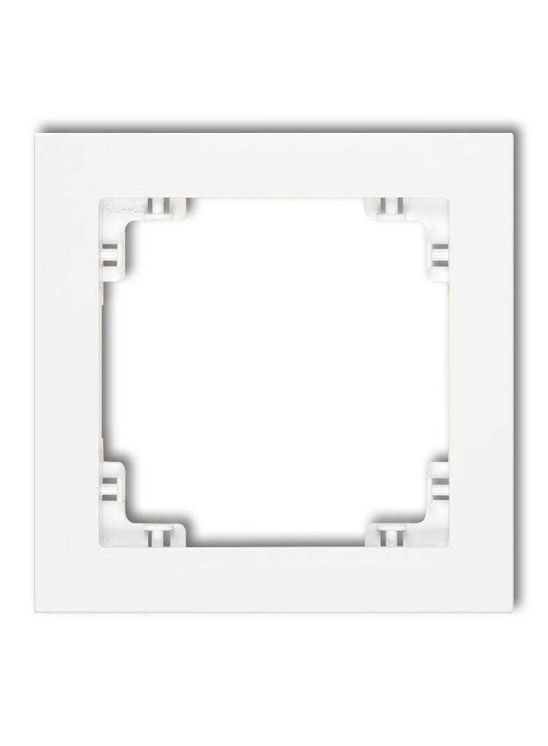 DECO Ramka uniwersalna pojedyncza z tworzywa biała