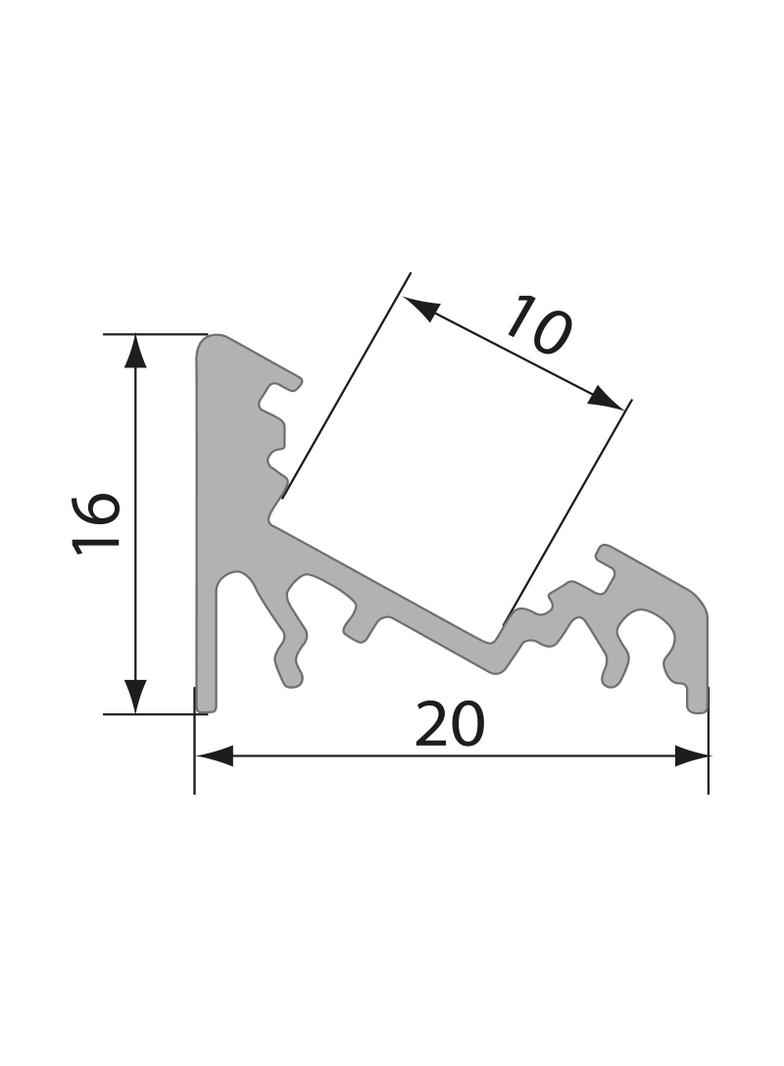 Profil Aluminiowy WOJCORNER z osłoną mleczną 1mb Klosz B  WOJ+01714 Spectrum Led