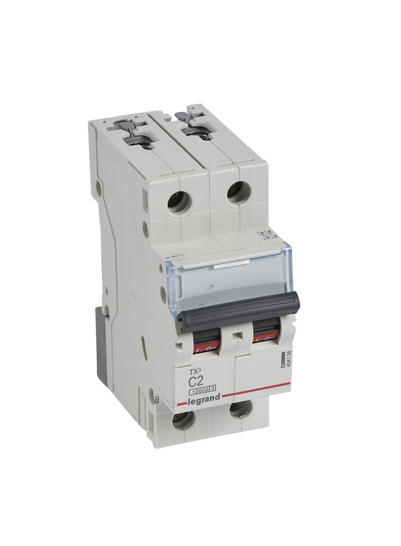WYŁĄCZNIK NADPRĄDOWY S 312 2P C 2A 10000A SERII TX3, Legrand