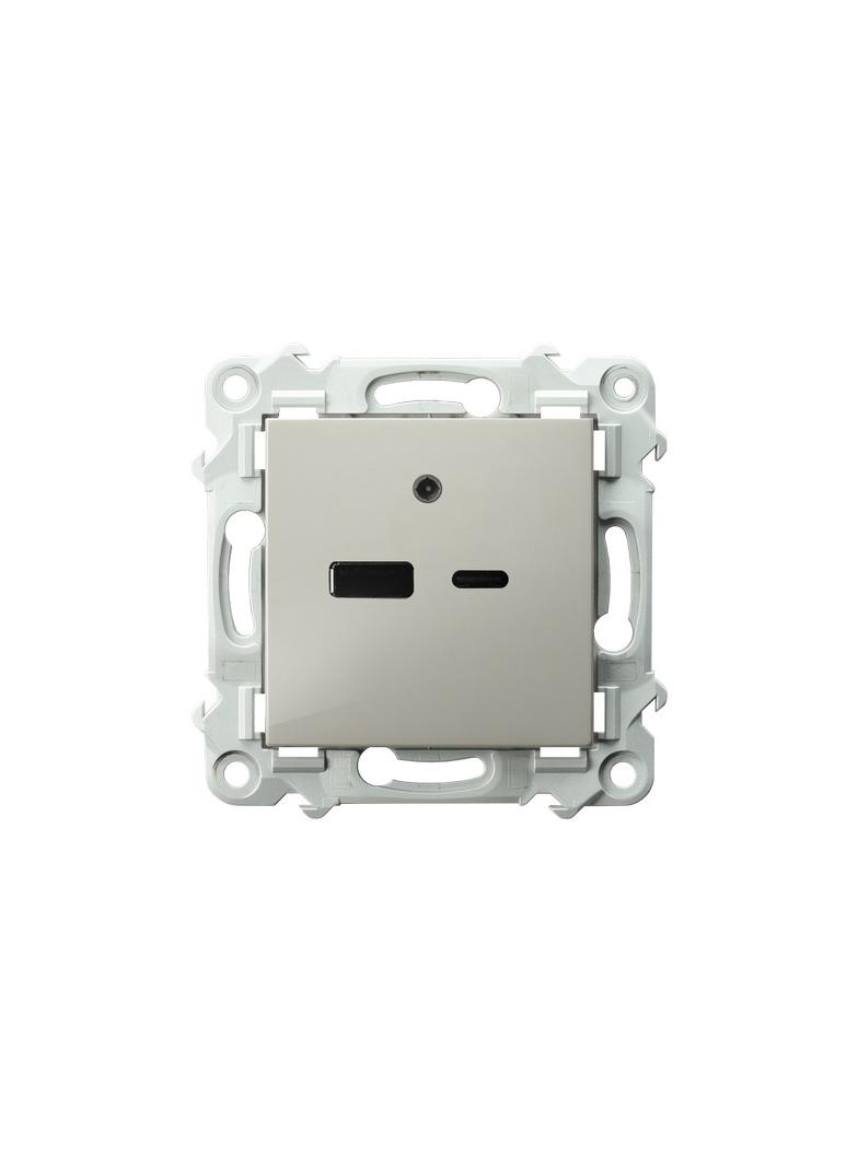 SZAFIR Ładowarka USB A+C - kolor kaszmirowy beż