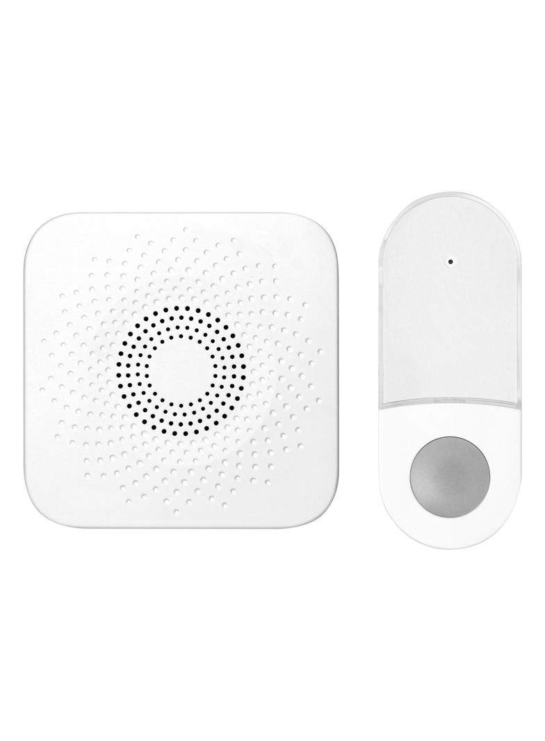 SETI AC, dzwonek bezprzewodowy, sieciowy, przycisk bezbateryjny, learning system, 32 dźwięki, 150m,