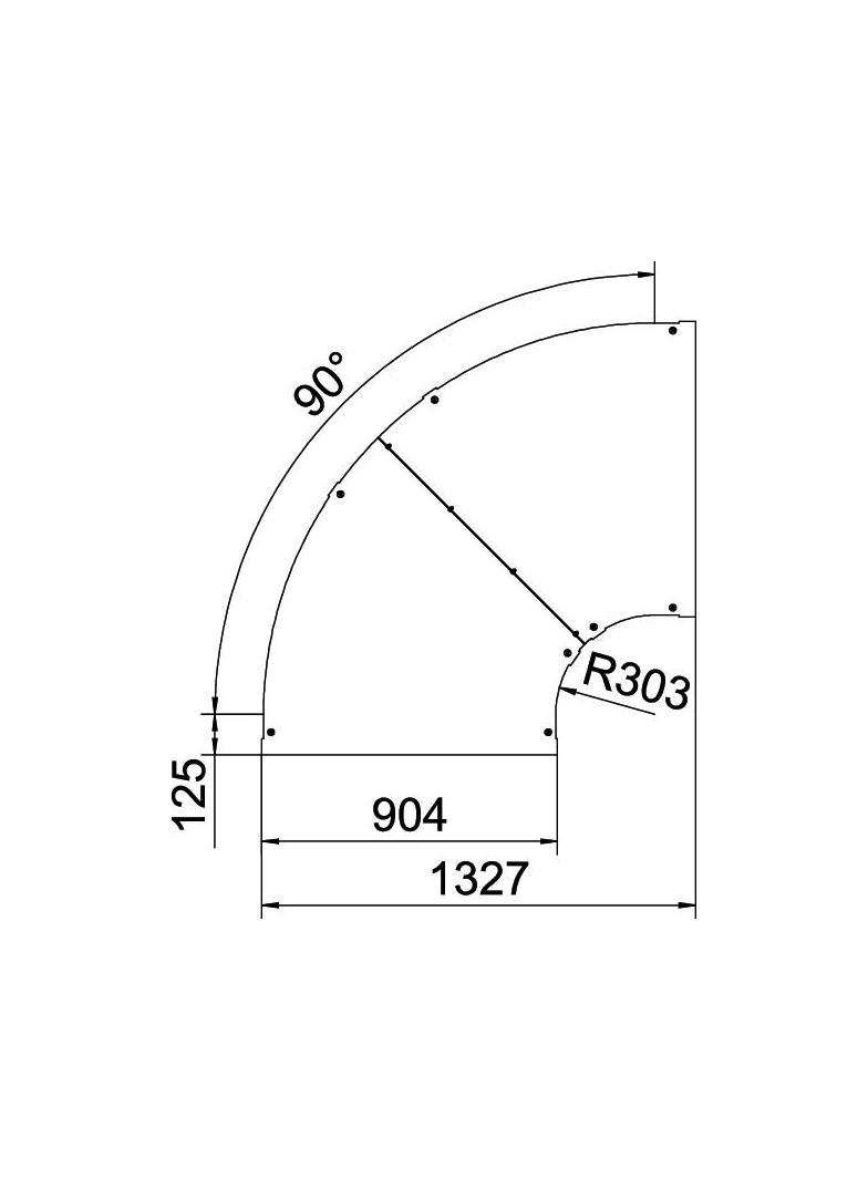 LBD 90 900 R3 FT Pokrywa łuku 90°