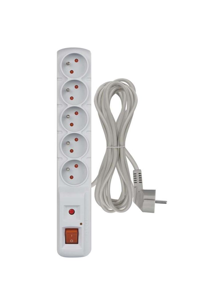 Listwa przeciwprzepięciowa (Acar) F5 5 gniazd 5m szara P53876 EMOS