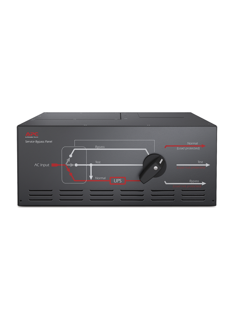 Panel obejścia serwisowego APC — 200/208/230/240 V; 125 A; wejście/wyjście podłączone na stałe