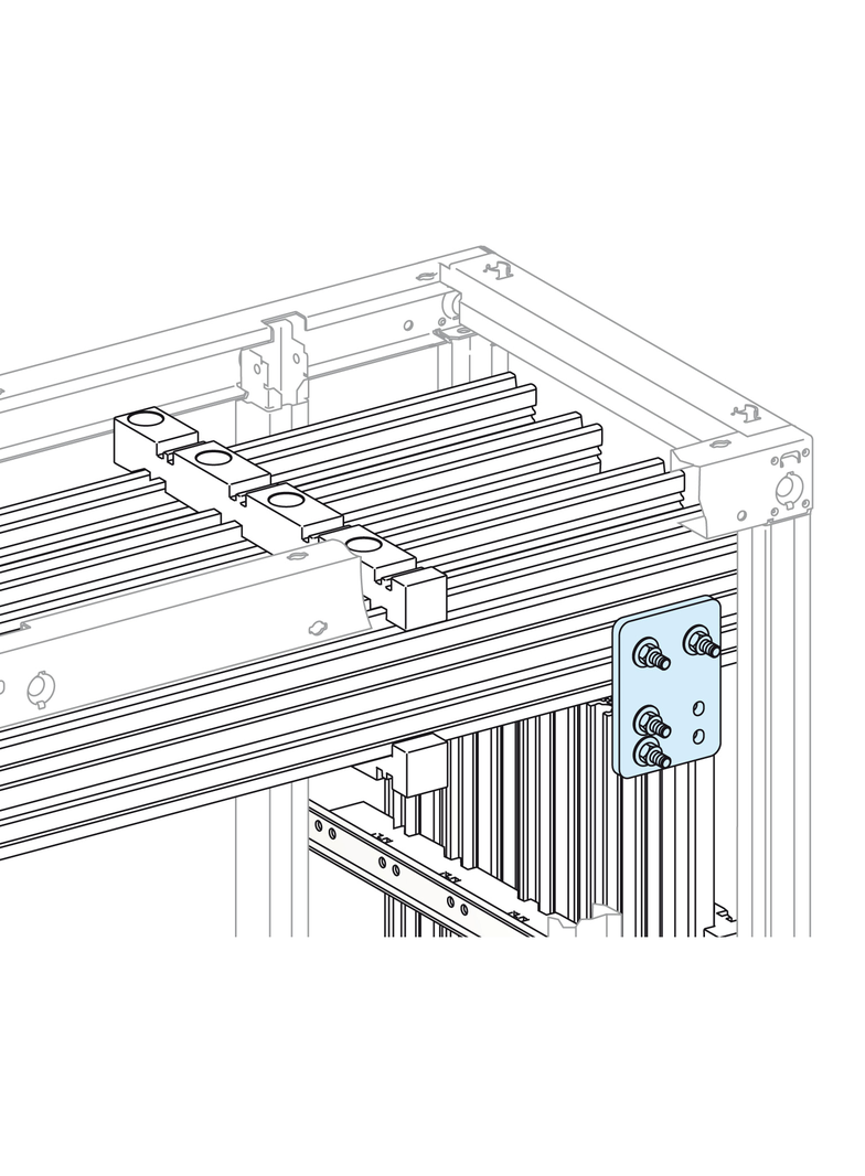 Rozdzielnice PrismaSet, łącznk szyn Linergy EV pion_poziom 2500A krótki