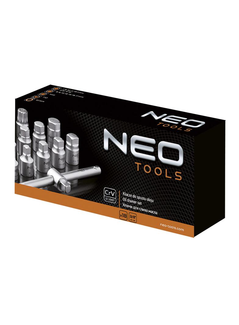 Klucze do spustu oleju 3/8", zestaw 18 szt.