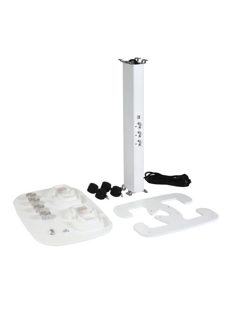 Ruchoma minikolumna stolik 0,75m, biała, Legrand