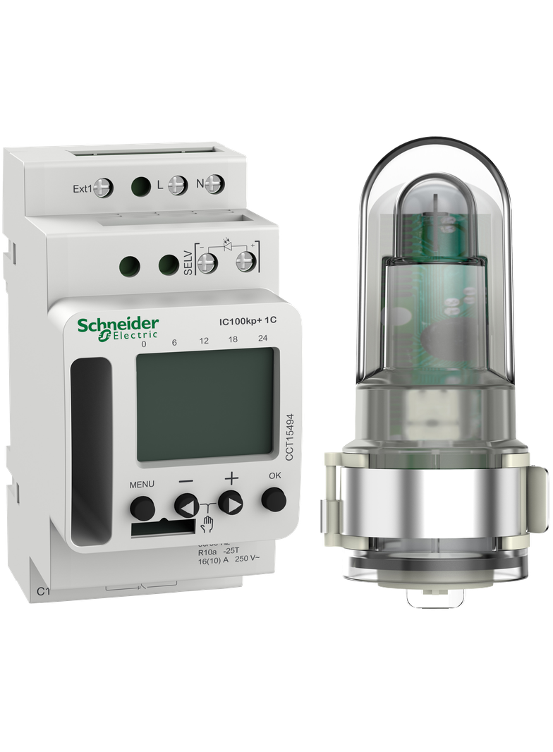Cyfrowy, programowalny czasowo, łącznik zmierzchowy IC100kp+ SMART, 1-kanałowy
