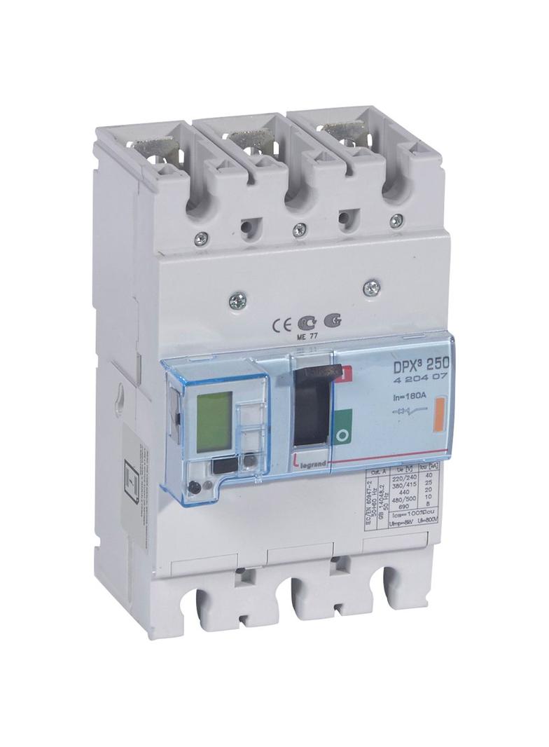 Wyłącznik DPX3 250 El+P 3P 160A 25Ka 420407 LEGRAND