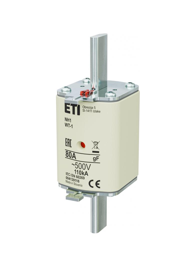 Wkładka topikowa NH szybka KOMBI NH1 WT-1 gF 80A 500V 004139116 ETI
