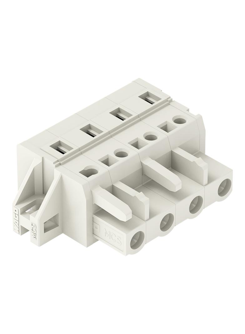 Gniazdo MCS‑MIDI Classic 4‑biegunowe jasnoszare raster 7,5mm 721‑204/031‑000 /50szt./ WAGO