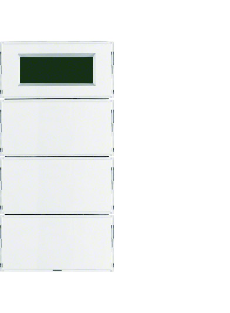 BERKER S.1/B.3/B.7 Przycisk potrójny z regulatorem temperatury i wyświetlaczem do ramki białej i kre