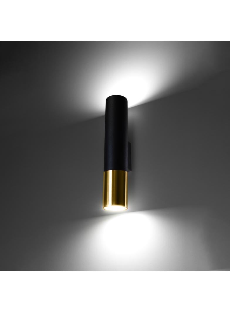 Sollux Kinkiet LOOPEZ czarny/złoty SL.0950