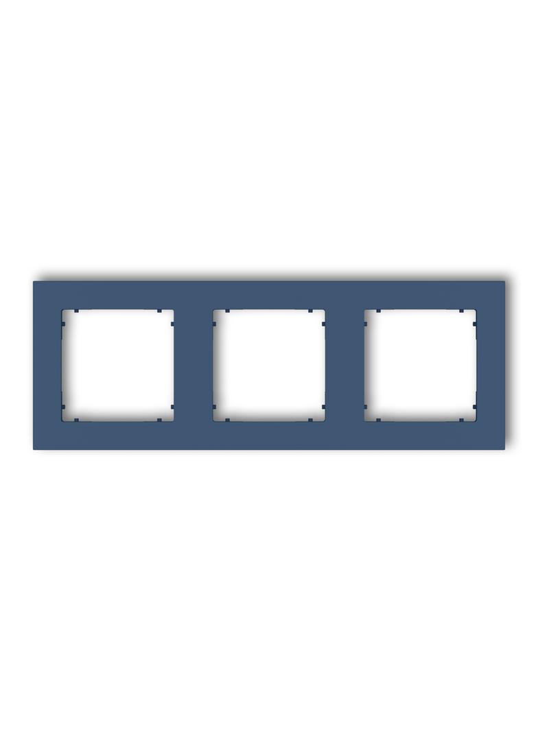 MINI Ramka uniwersalna potrójna kwadratowa z tworzywa navy blue