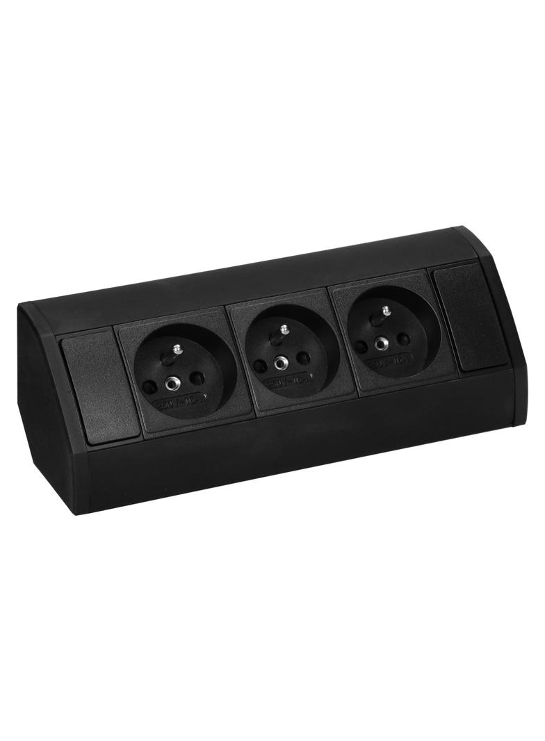 Gniazdo meblowe narożne 3x2P+Z czarne kuchnia OR-GM-9001/B ORNO