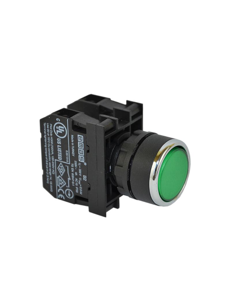 Przycisk kryty 1NO+1NC zielony