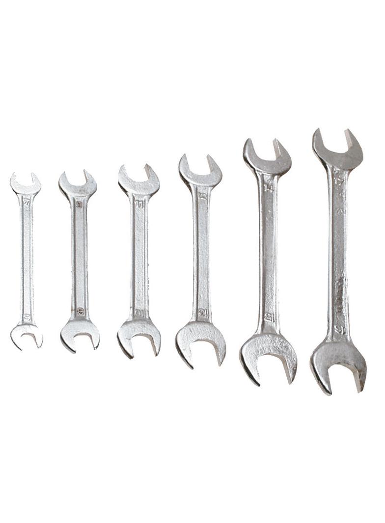 Klucze płaskie dwustronne 6-32 mm, zestaw 12 szt.