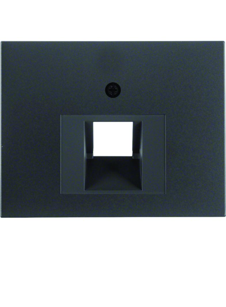 BERKER K.1 Płytka czołowa do gniazda przyłączeniowego UAE pojedyncza komp./tel. antracyt mat lakiero