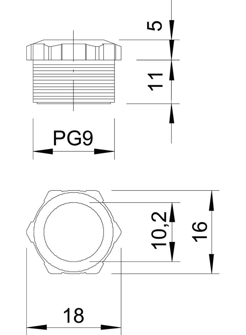 107/E, TULEJA DOCISKOWA PG9 SZ.