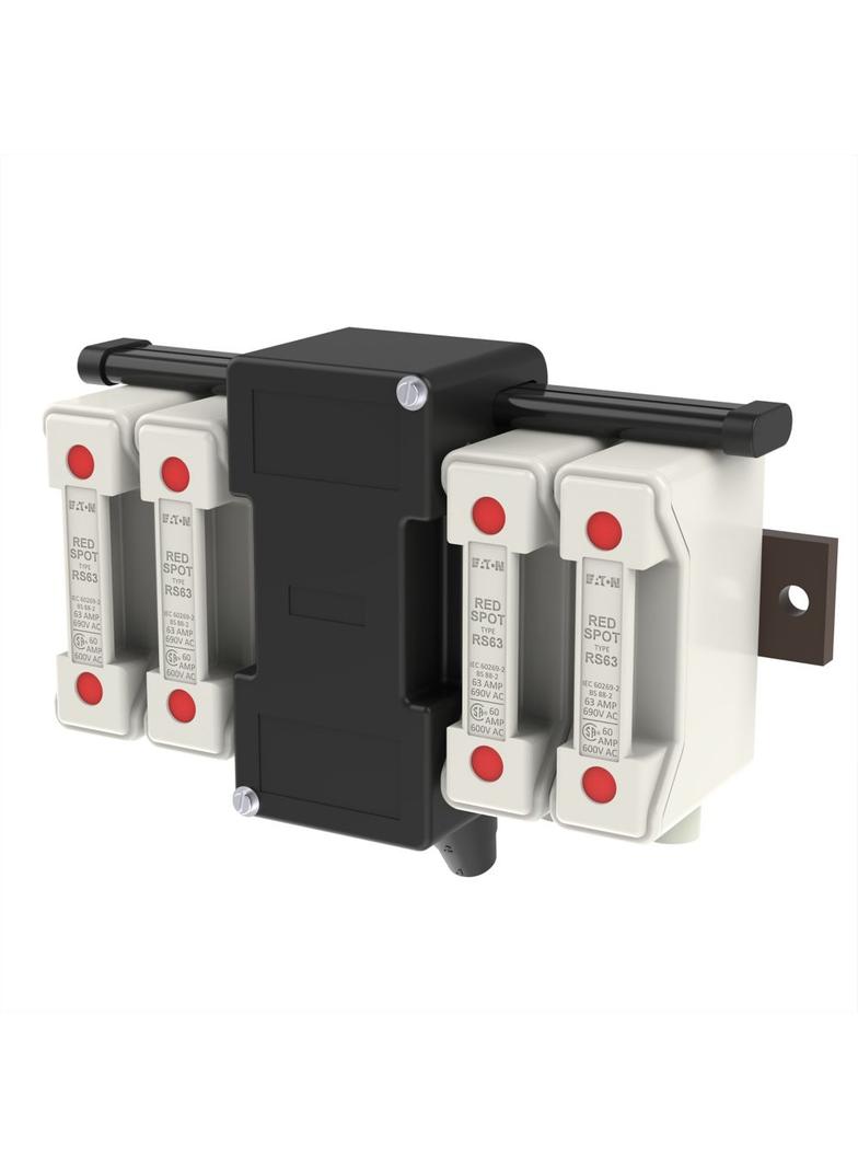 RED SPOT FUSEBANK 63A 660V AC 4 WAY WH RED SPOT Podstawa bezpiecznikowa 63A 660V AC 4P Biała RSFB634
