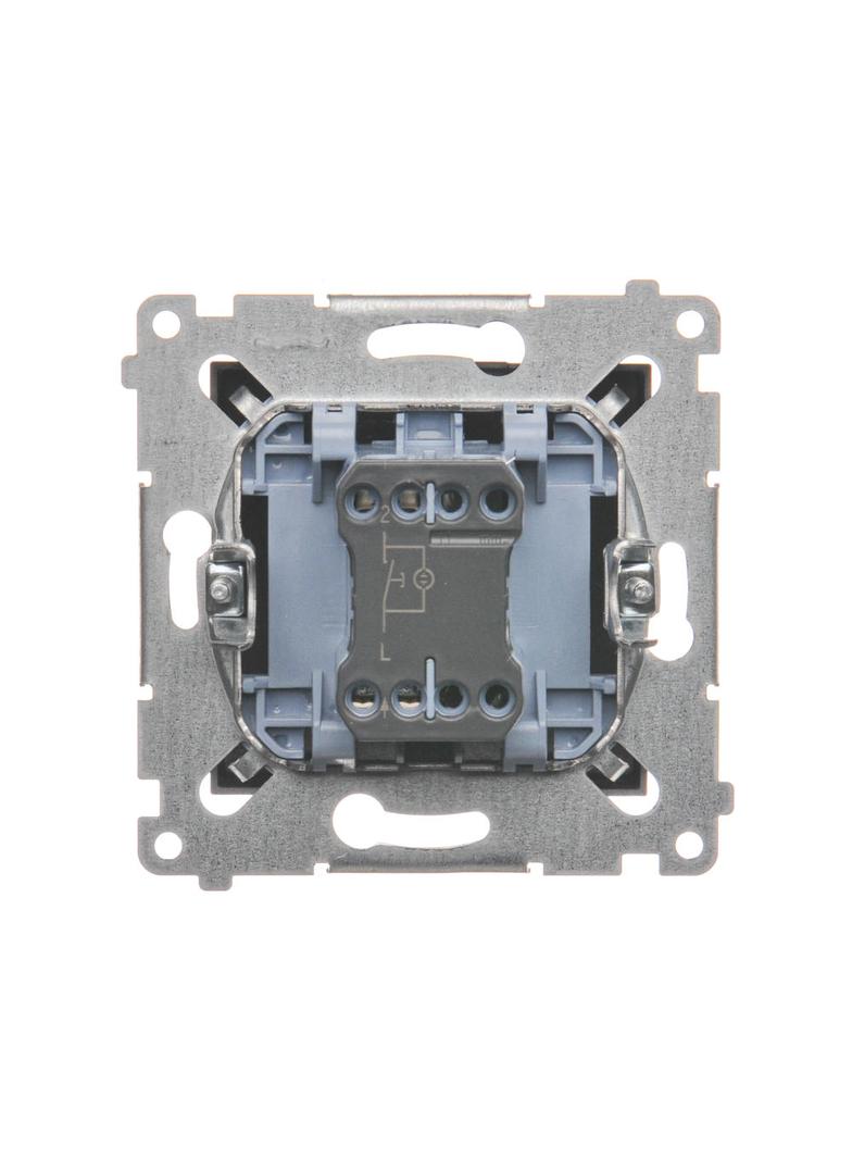Simon 54 Przycisk pojedynczy zwierny z podświetleniem LED bez piktogramu 16A 250V zaciski śrubowe antracyt DP1AL.01/48 KONTAKT