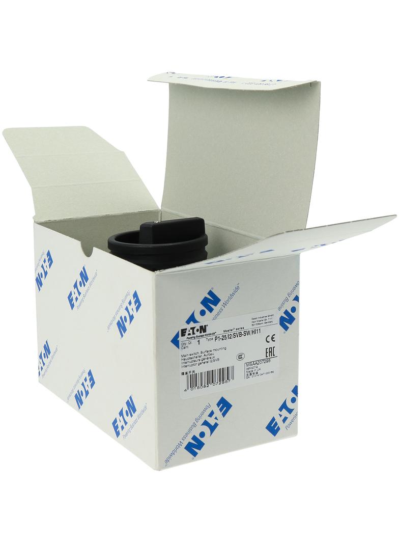 Łącznik krzywkowy 0-1 3P 25A 1Z 1R w obudowie IP65 P1-25/I2/SVB-SW/HI11 207295 EATON