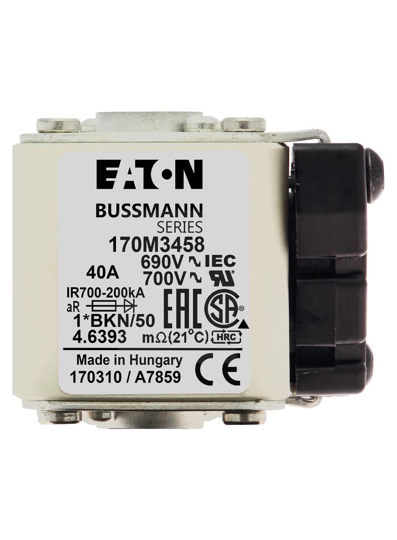 FUSE 40A 690V 1*BKN/50 AR UC Wkładka szybka 40A AC 690V rozmiar 1 45x59x51 mm aR IE 170M3458 EATON