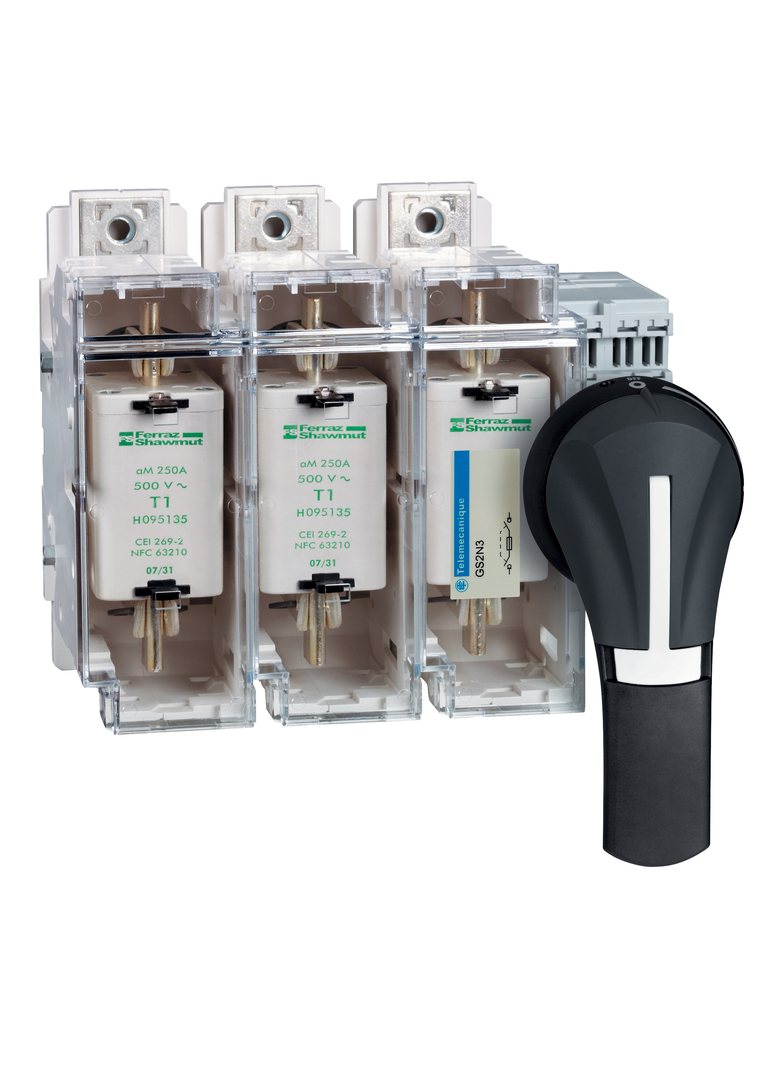 Uchwyt obrotowy bezpośredni przedni czarny IP65 100/400A GS2AH530