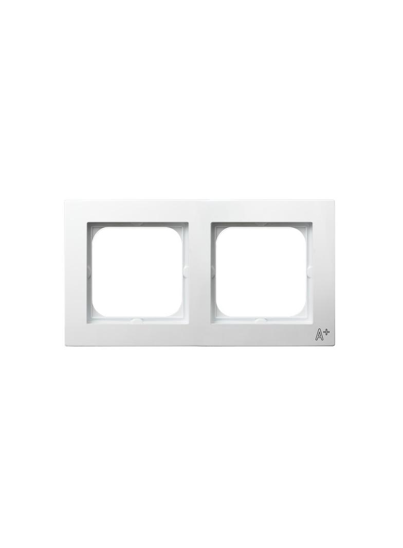 AS ANTYBAKTERYJNY Ramka podwójna produkt zawiera szkło fosforanowo-srebrowe - kolor biały