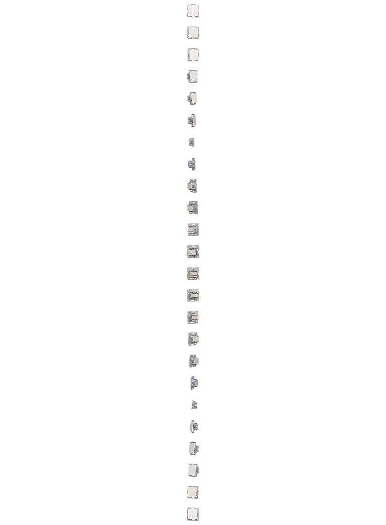 Simon 55 Przycisk zwierny podwójny zwierny bez piktogramu – osobne podświetlenie dla każdego klawisz