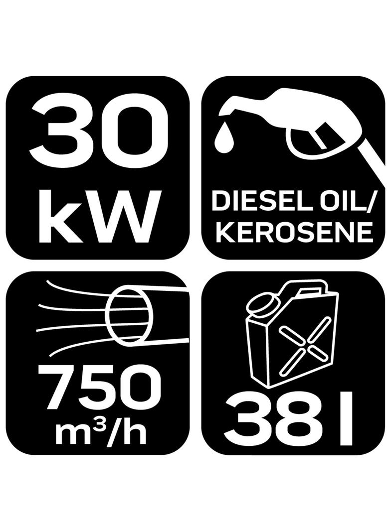 Nagrzewnica olejowa 30kW zbiornik 34l kółka NEO GTX 90-081 GTX Poland
