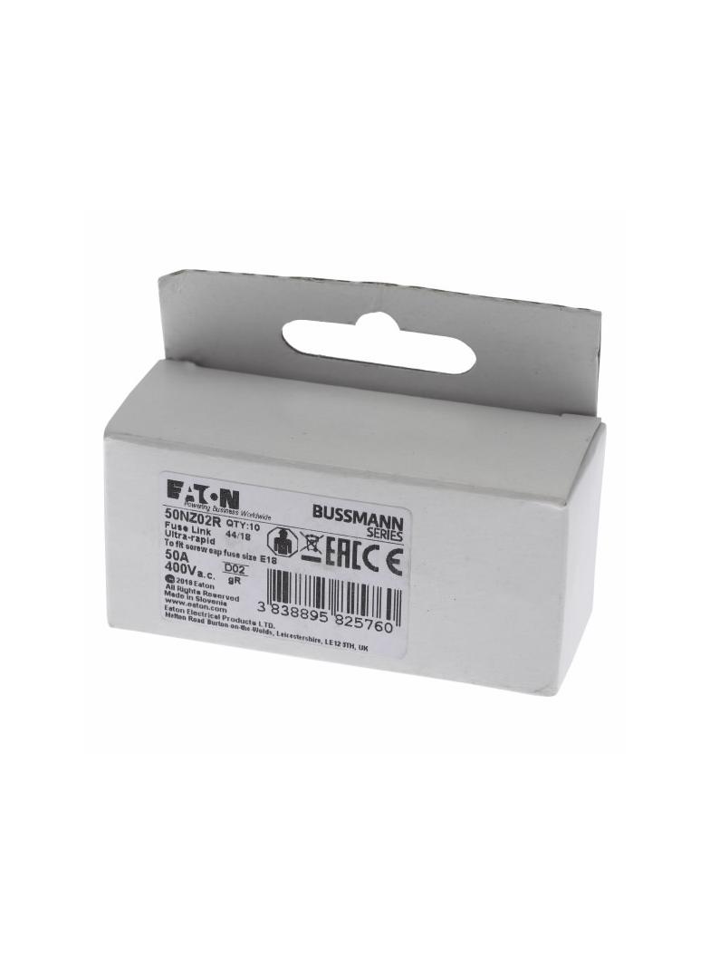 FUSE-D02 50A GR 400VAC E18 Wkładka D02 50A GR 400VAC E18 50NZ02R EATON