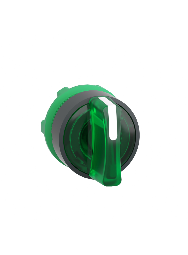 Harmony XB5 Przełącznik 3 położeniowy z samopowrotem LED zielony plastikowy ZB5AK1533 Schneider