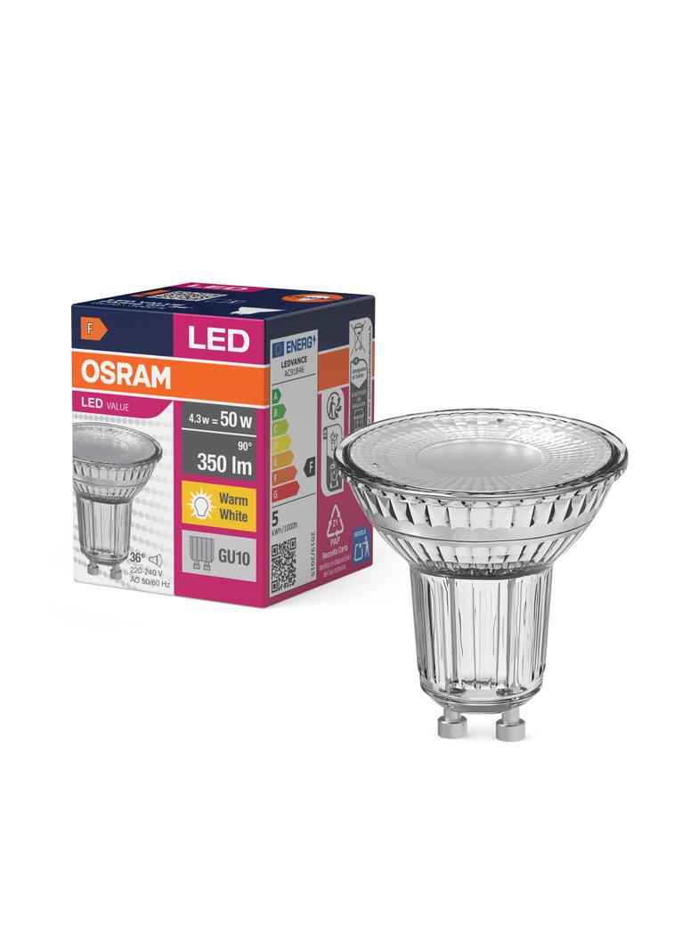 Żarówka LED 4,3W/830 GU10 VALUE PAR16 50 36st 4058075096622 LEDVANCE