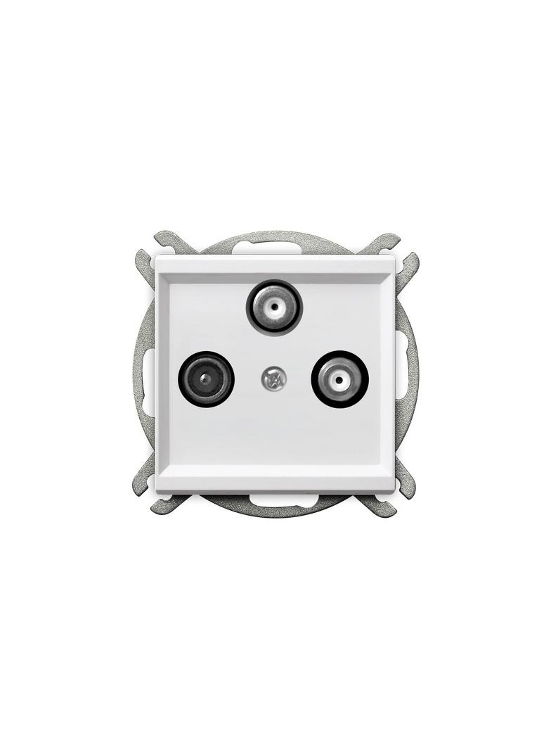 SONATA Gniazdo RTV-SAT przelotowe - kolor biały