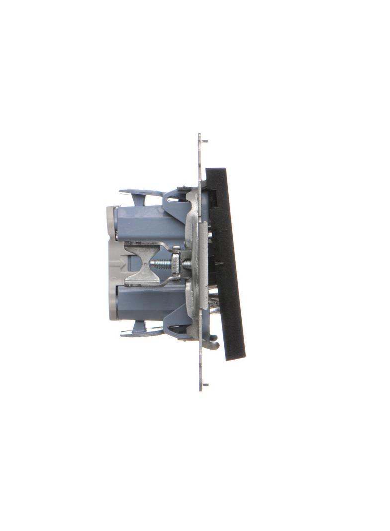Simon 55 Przycisk zwierny /światło/ z podświetleniem LED szybkozłączka Czarny mat TS1L.01/149 KONTAKT
