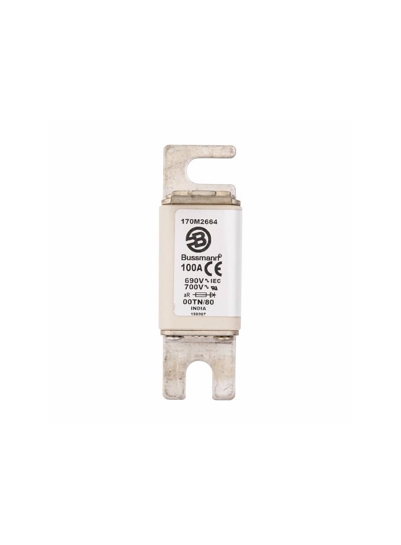 100A 690V aR 00TN/80 TYPE T IND. FUSE Wkładka szybka 100A AC 690V DIN 00 aR DIN IEC nieizol 170M2664