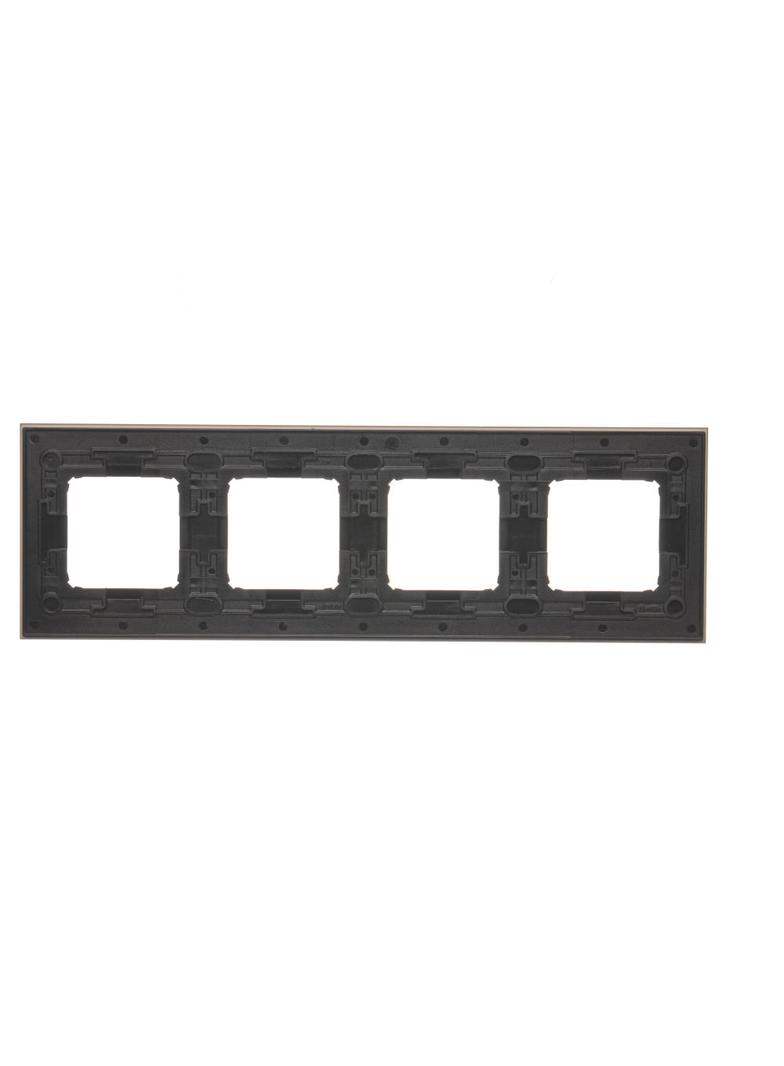Simon 54 Nature Ramka 4-krotna Nature-Metal SATYNOWY BLASK IP20/IP44* (*IP44-należy zastosować zestaw uszczelek DUN4) DRN4/79 KONTAKT