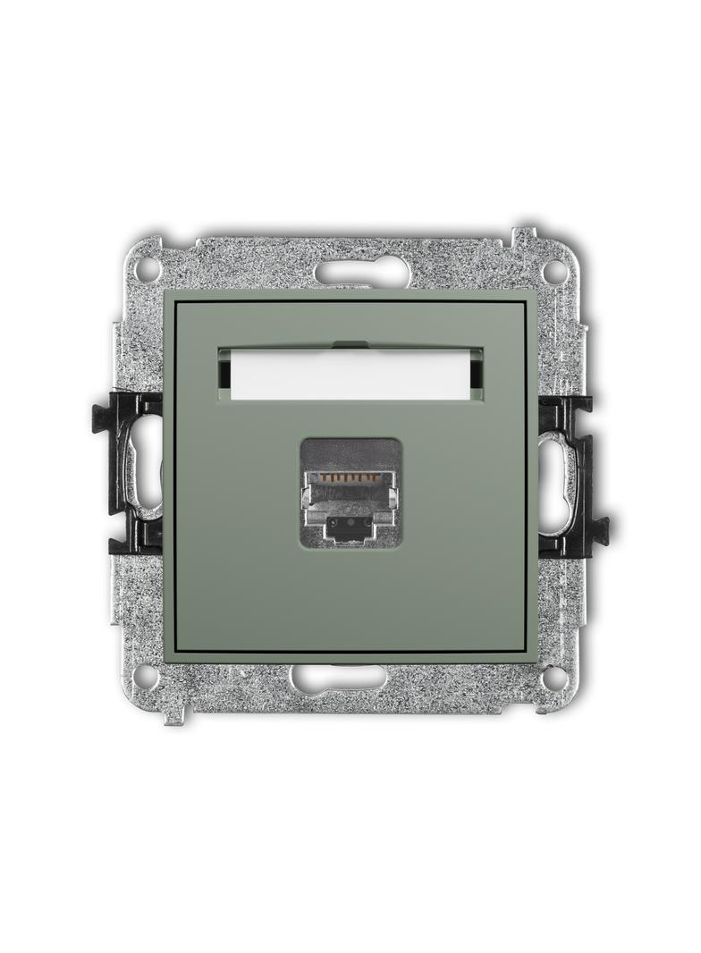 ICON Mechanizm gniazda komputerowego pojedynczego 1xRJ45, kat. 5e, ekranowany, 8-stykowy szałwiowy