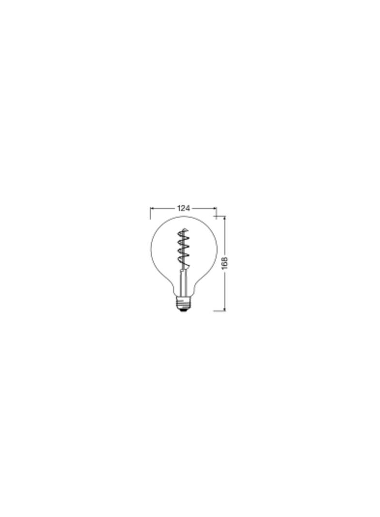 Lampa LED Vintage 1906 CL GLOBE125 Filament szkło przezroczyste SMOKE 15 non-dim 5W 818 E27