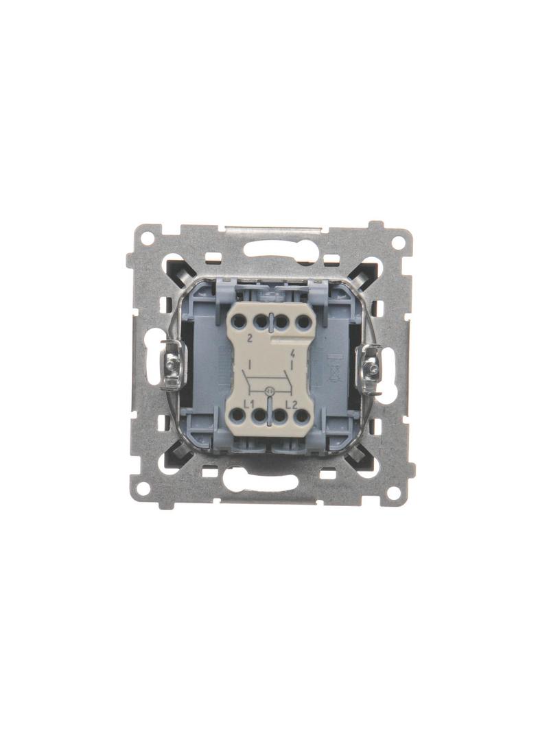 Simon 54 Łącznik dwubiegunowy z podświetleniem LED 10A 250V szybkozłączka czarny DW2L.01/49 KONTAKT