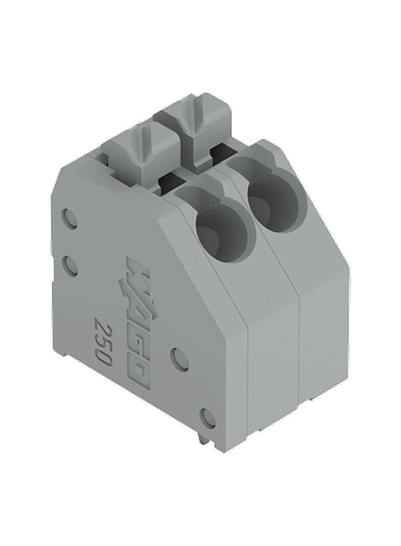 Złączka do płytek drukowanych przycisk 1,5mm2 RM 3,5mm 2-bieg szara /140szt./ 250-102 WAGO