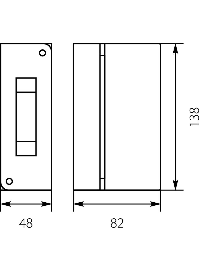 Rozdzielnica natynkowa 1x IP30 1x2-RNO-2G 5.12 46361 OPATÓWEK
