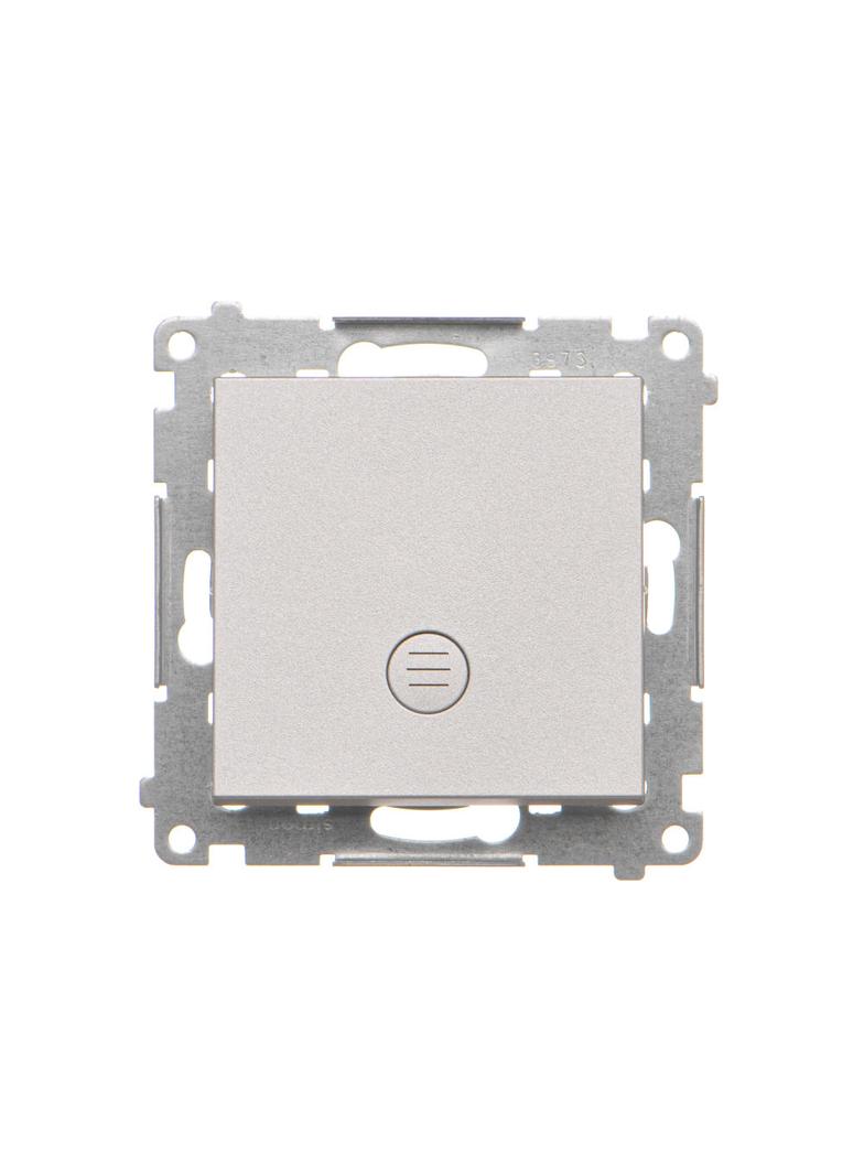 Simon 55 Przycisk zwierny pojedynczy zwierny z podświetleniem LED szybkozłączka Aluminium mat