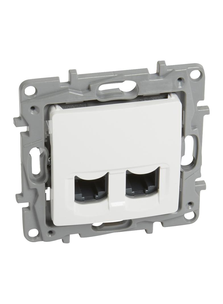 NILOE/NILOE SELECTION - GNIAZDO 2XRJ45 KAT. 6 UTP BIAŁE, Legrand
